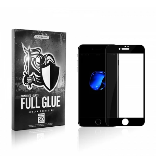 Cristal templado Full Glue 5D Iphone 7 - Protector de Pantalla Curvo Negro