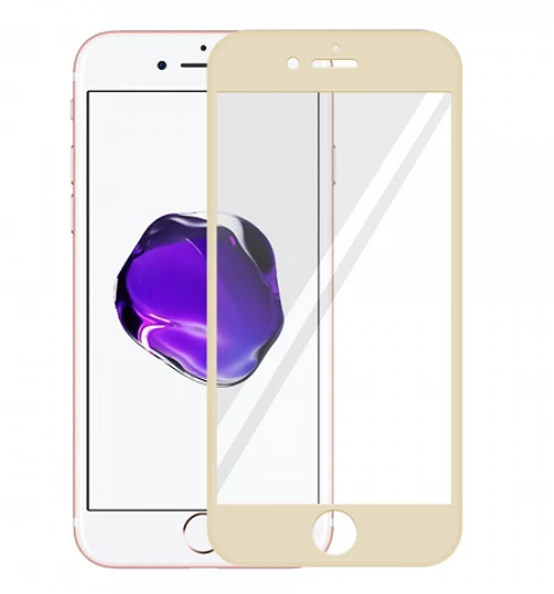 Cristal templado completo iPhone 7 Protector de Pantalla Dorado