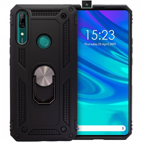 Funda Aluminio Antigolpe Huawei P Smart Z con Imán y Soporte de Anilla 360º
