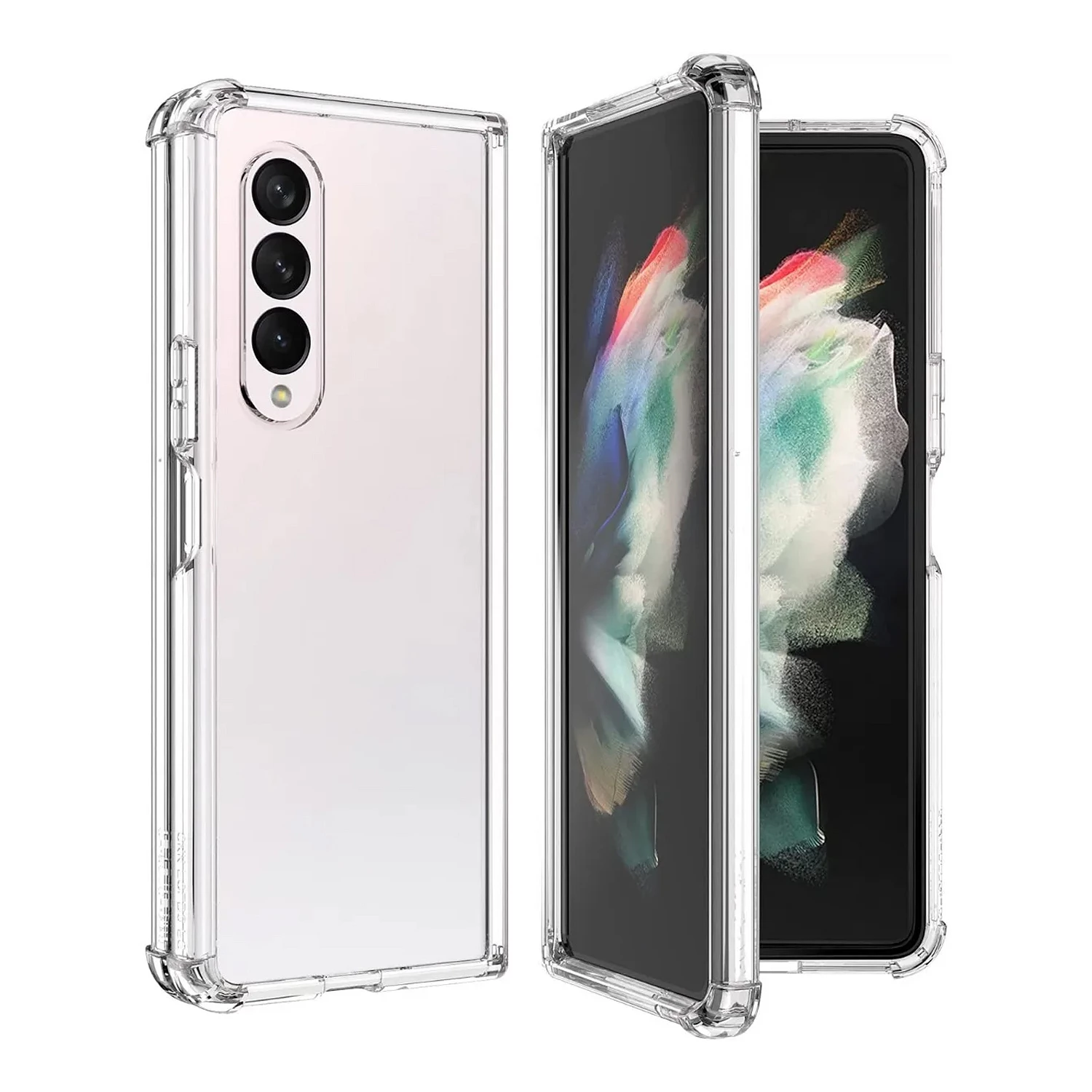 Funda Antigolpe Samsung Galaxy Z Fold 4 Gel Transparente con esquinas Reforzadas