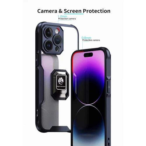 Funda con Anilla e Imán Military iPhone X/XS Negro - Imagen 3