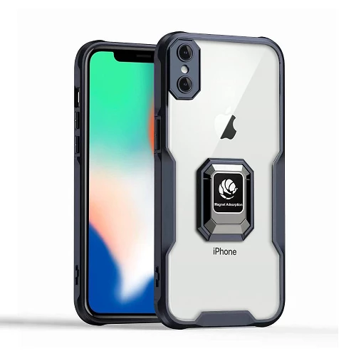 Funda con Anilla e Imán Military iPhone X/XS Negro