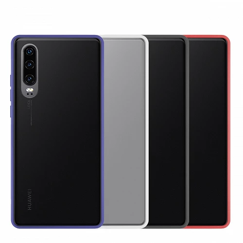 Funda Gel Huawei P30 Smoked con borde de color