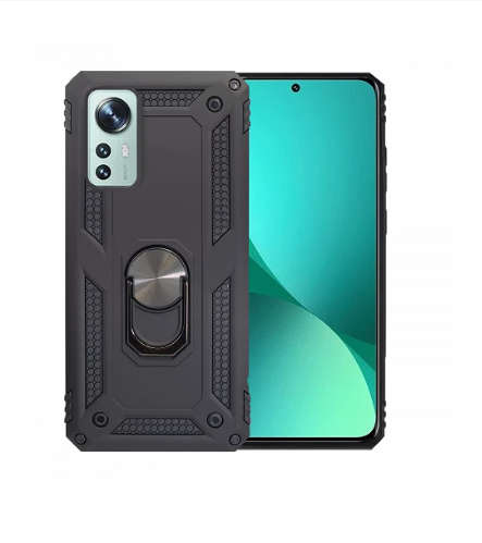 Funda Aluminio Antigolpe Xiaomi Mi 12 Pro con Imán y Soporte de Anilla 360