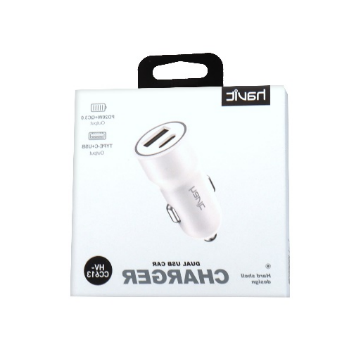 Cargador mechero PD 20W tipo C + USB HV-CC613