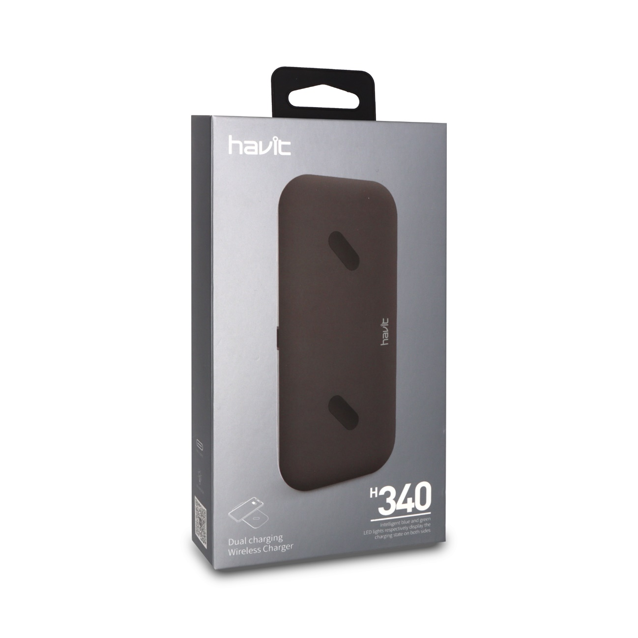 Base de cargador Inalámbrico DOBLE 18W MAX HV-H340