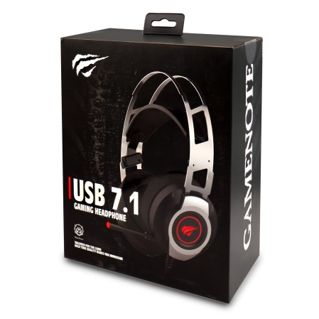 Casco Gamín Metalizado USB 7.1 luz RGB HV-H2007U - Imagen 3