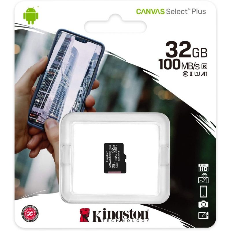 Tarjeta de Memoria Kingston CANVAS Select Plus 32GB microSD HC/ Clase 10/ 100MBs - Imagen 2