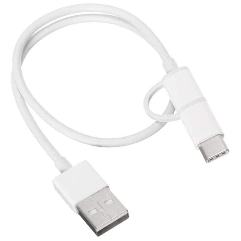Cable USB 2.0 Xiaomi SJV4083TY/ USB Macho - Micro USB Macho/ USB Tipo-C Macho/ 30cm/ Blanco - Imagen 3