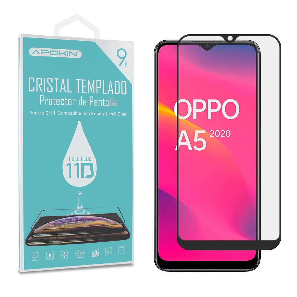 Cristal templado Full Glue 11D Premium Oppo Reno 6 Protector de Pantalla Curvo Negro
