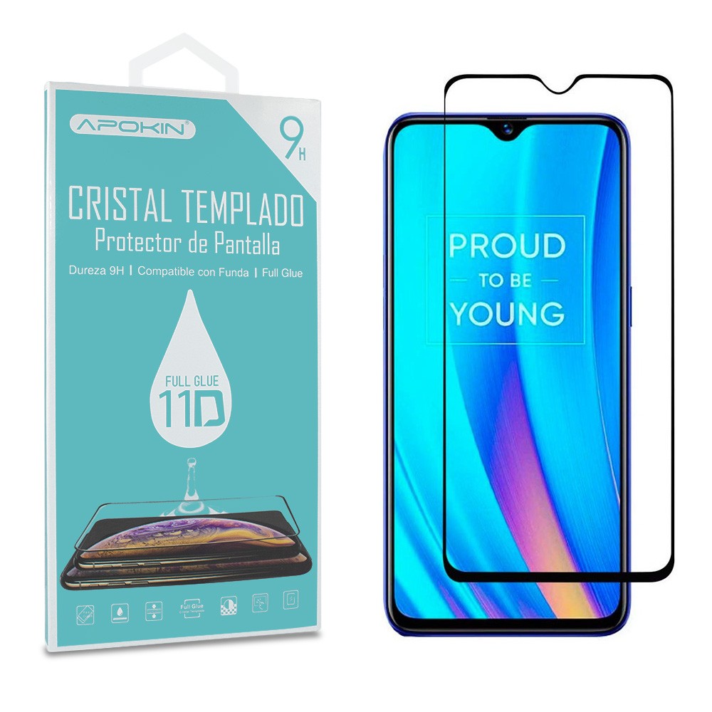 Cristal templado Full Glue 11D Premium Oppo Reno A5/A9 2020 /Mi 10 Lite Protector de Pantalla Curvo Negro