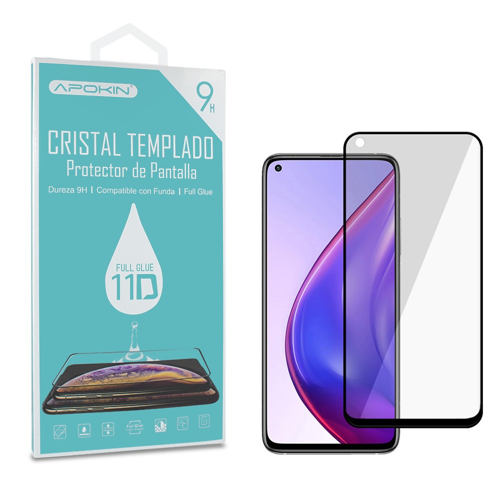 Cristal templado Full Glue 11D Premium Xiaomi 12t/Pro/10T/10T Lite/Note 9S/Mi11i/Mi 11T/TPro Protector de Pantalla Curvo Negro