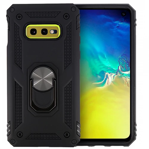 Funda Aluminio Antigolpe Samsung Galaxy S10E con Imán y Soporte de Anilla 360º