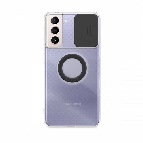 Funda Samsung Galaxy S21 Plus Transparente con Anilla y Cubre Cámara 5 Colores - Imagen 2