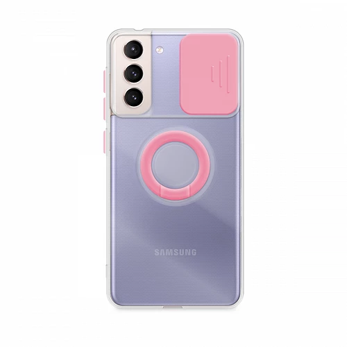 Funda Samsung Galaxy S21 Plus Transparente con Anilla y Cubre Cámara 5 Colores - Imagen 4