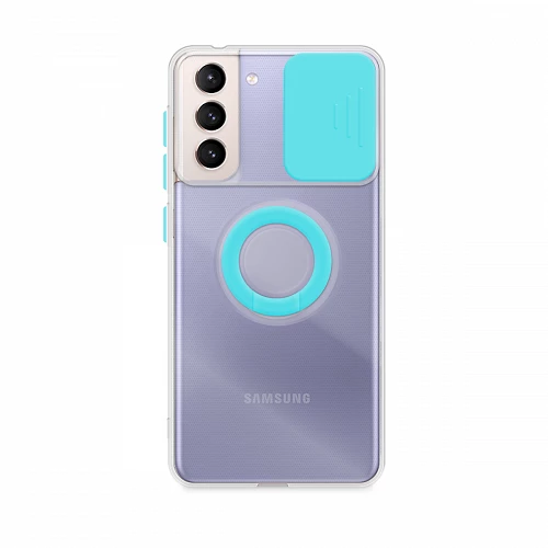 Funda Samsung Galaxy S21 Plus Transparente con Anilla y Cubre Cámara 5 Colores - Imagen 5