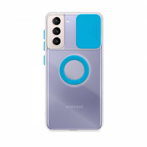 Funda Samsung Galaxy S21 Plus Transparente con Anilla y Cubre Cámara 5 Colores - Imagen 6