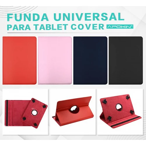 Funda Tablet Giratoria Plegable 9-10" Universal 4 Colores